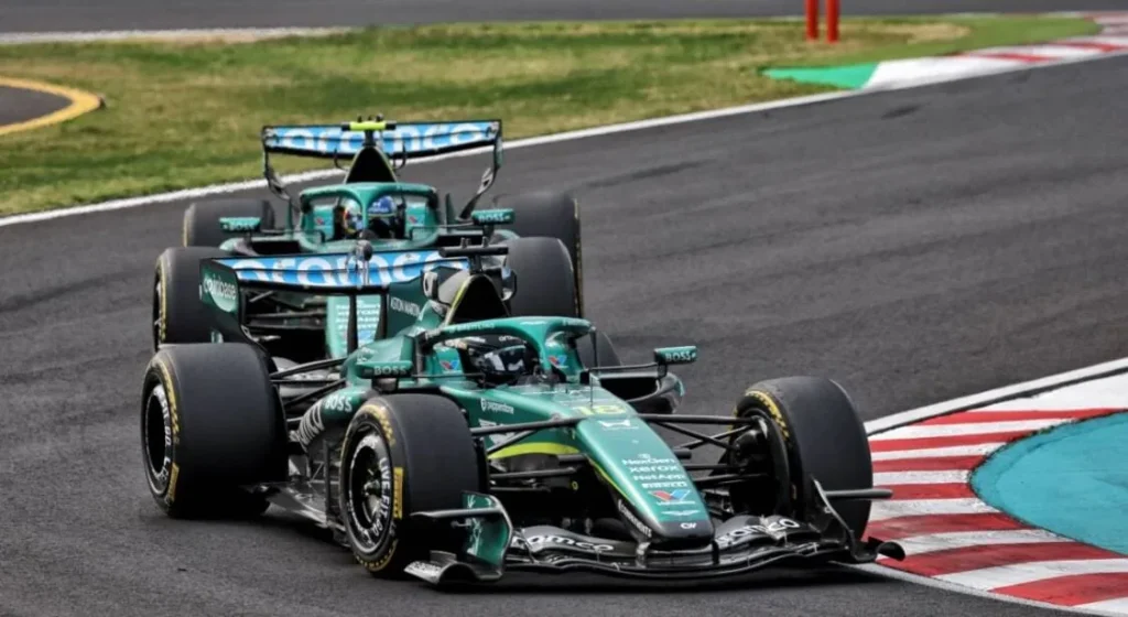 An Aston Martin finally at the finish, but nothing to brag about