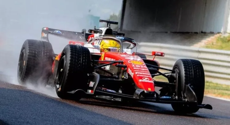 Ferrari development work on the track