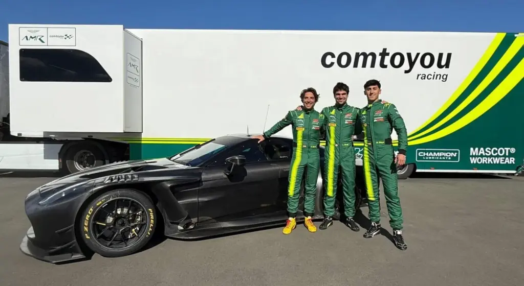 Lance Stroll as a guest star at Le Castellet in GT3