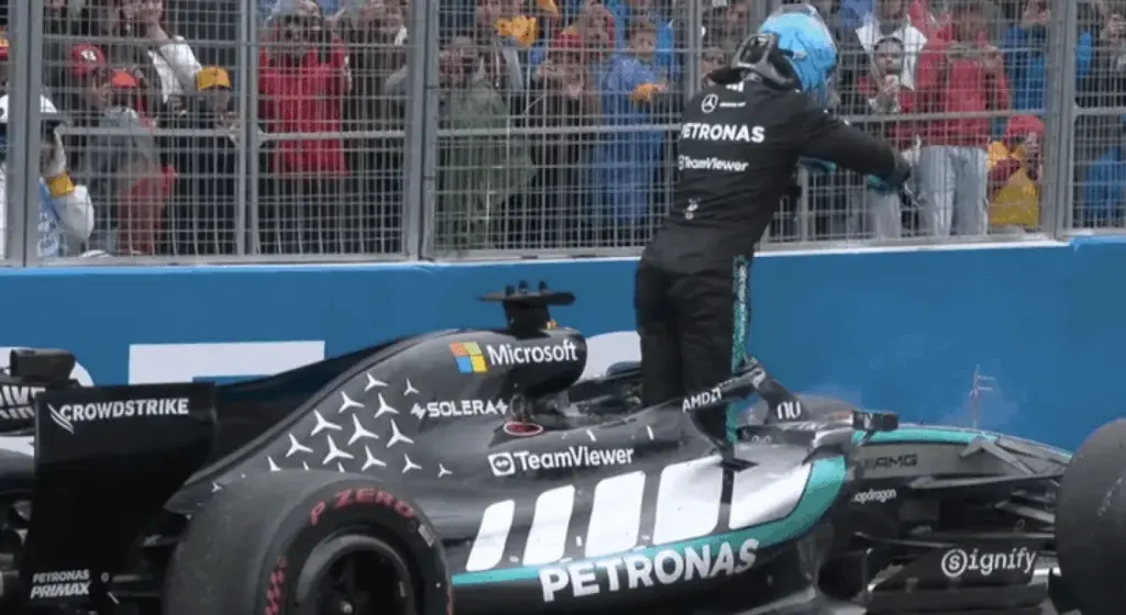 George Russell sanctioned by the FIA after his angry gesture in Canada
