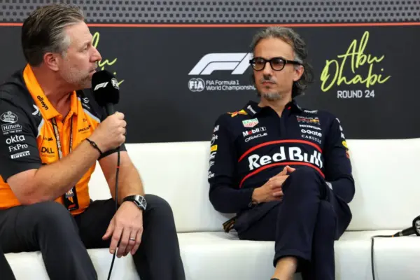 Laurent Mekies calms things down with Zak Brown after tensions around Lambiase