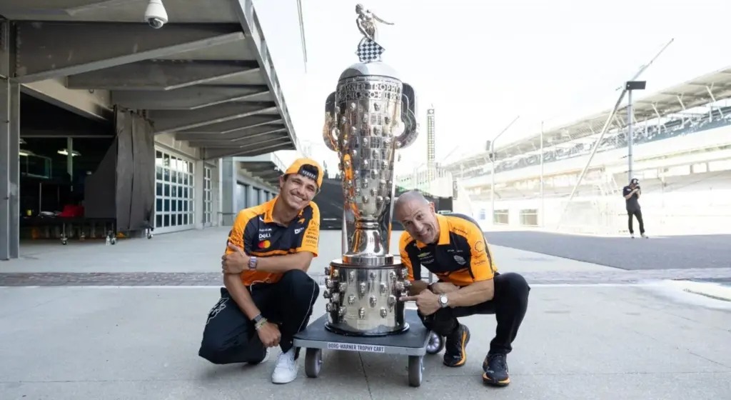 Lando Norris en visite à Indianapolis