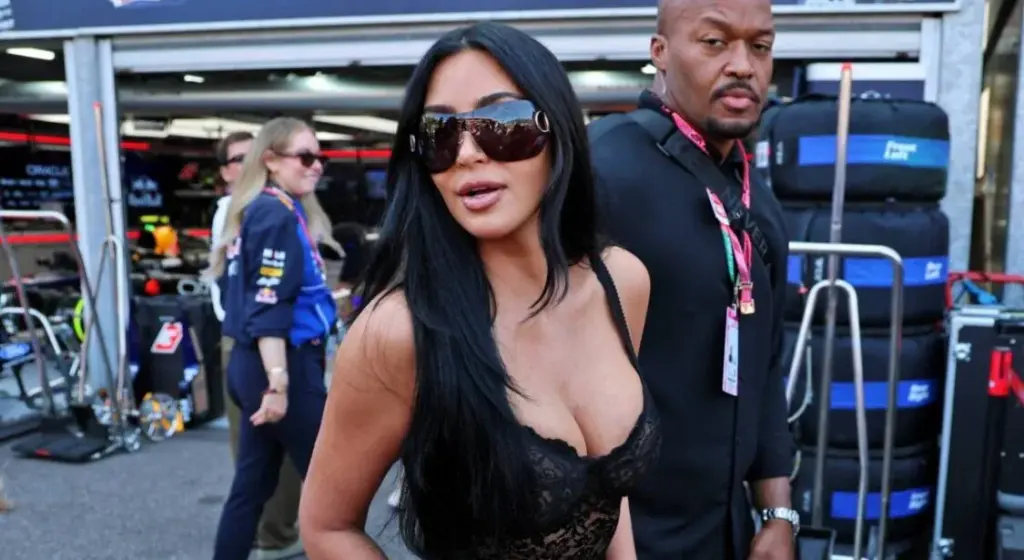 Kim Kardashian is in Monaco to support Lewis Hamilton
