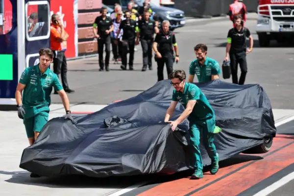 Aston Martin urgently brings in parts after Stroll's suspension failure