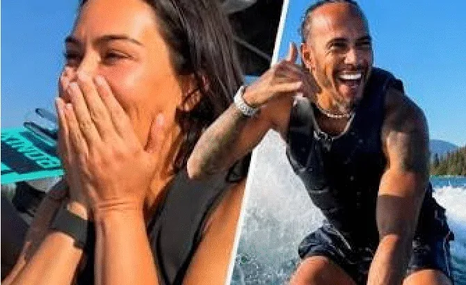 Lewis Hamilton impresses Kim Kardashian with his talents… in wakeboarding!