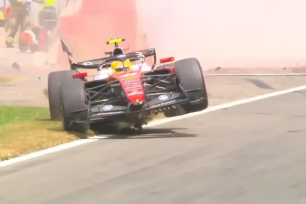 Lewis Hamilton destroys his Ferrari before qualifying at Spa