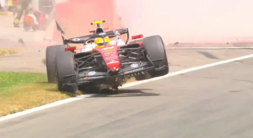 Lewis Hamilton détruit sa Ferrari avant les qualifications à Spa
