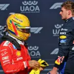 Lewis Hamilton reacts to Max Verstappen's choice to stay at Red Bull